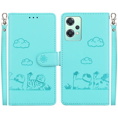 Cute Cats RFID Leather Phone Case, For OnePlus Nord CE 2 Lite 5G
