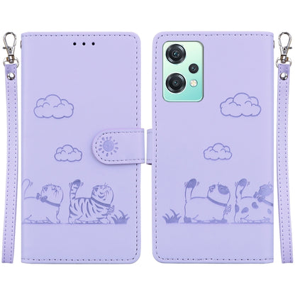 Cute Cats RFID Leather Phone Case, For OnePlus Nord CE 2 Lite 5G