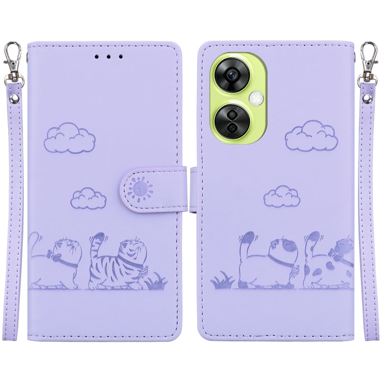 Cute Cats RFID Leather Phone Case, For OnePlus Nord CE 3 Lite, For OnePlus Nord 3, For OnePlus Nord N20 SE 4G, For OnePlus Nord 2T