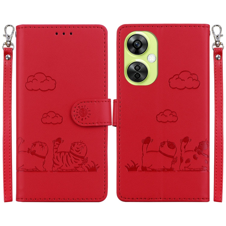 Cute Cats RFID Leather Phone Case, For OnePlus Nord CE 3 Lite, For OnePlus Nord 3, For OnePlus Nord N20 SE 4G, For OnePlus Nord 2T