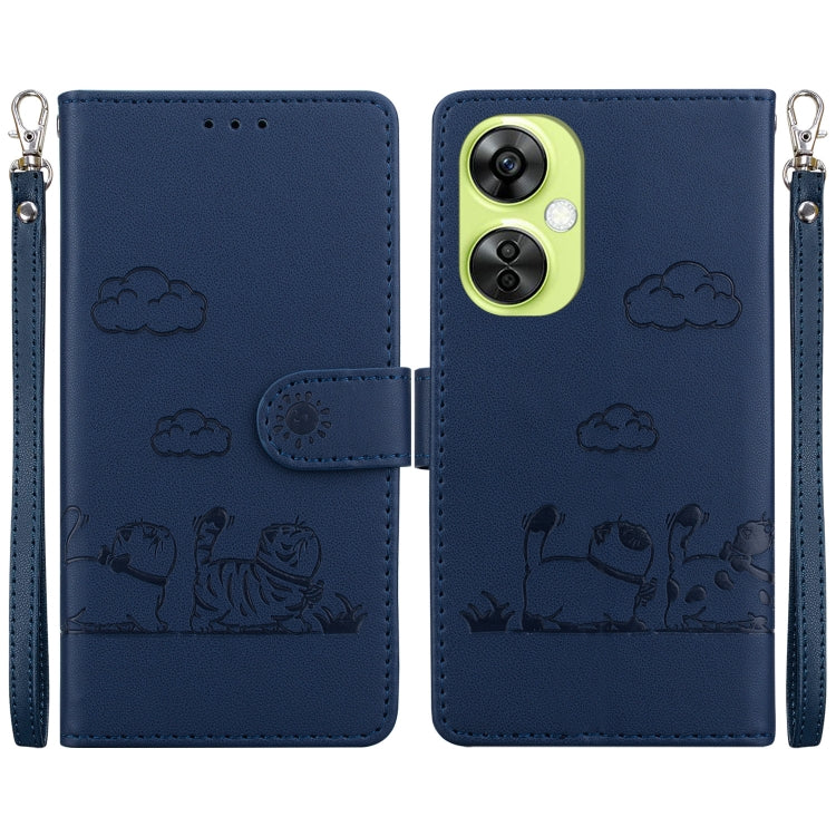 Cute Cats RFID Leather Phone Case, For OnePlus Nord CE 3 Lite, For OnePlus Nord 3, For OnePlus Nord N20 SE 4G, For OnePlus Nord 2T