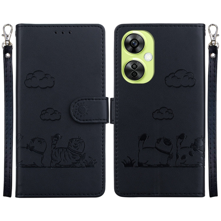 Cute Cats RFID Leather Phone Case, For OnePlus Nord CE 3 Lite, For OnePlus Nord 3, For OnePlus Nord N20 SE 4G, For OnePlus Nord 2T
