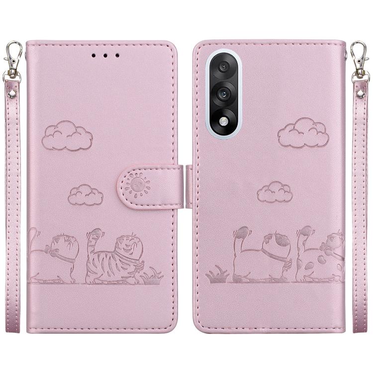 Cute Cats RFID Leather Phone Case, For OnePlus Nord 6 5G / Turbo 6 / Turbo 6V, For OnePlus 15R / Ace 6 / Ace 6T, For OnePlus Ace 5 Ultra / Nord 5 5G, For OnePlus Ace 5 Racing / Nord CE5