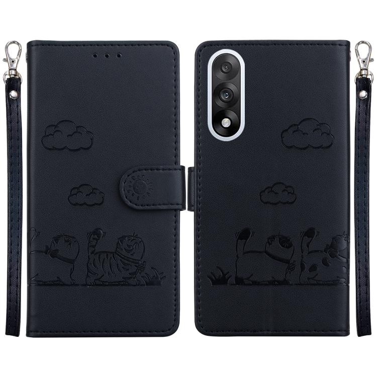 Cute Cats RFID Leather Phone Case, For OnePlus Nord 6 5G / Turbo 6 / Turbo 6V, For OnePlus 15R / Ace 6 / Ace 6T, For OnePlus Ace 5 Ultra / Nord 5 5G, For OnePlus Ace 5 Racing / Nord CE5