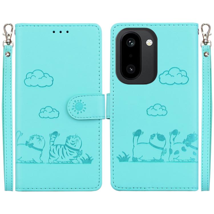 Cute Cats RFID Leather Phone Case, For OnePlus Nord 6 5G / Turbo 6 / Turbo 6V, For OnePlus 15R / Ace 6 / Ace 6T, For OnePlus Ace 5 Ultra / Nord 5 5G, For OnePlus Ace 5 Racing / Nord CE5