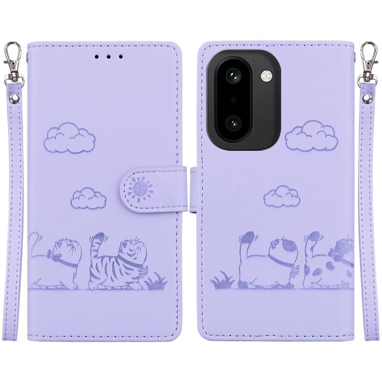 Cute Cats RFID Leather Phone Case, For OnePlus Nord 6 5G / Turbo 6 / Turbo 6V, For OnePlus 15R / Ace 6 / Ace 6T, For OnePlus Ace 5 Ultra / Nord 5 5G, For OnePlus Ace 5 Racing / Nord CE5