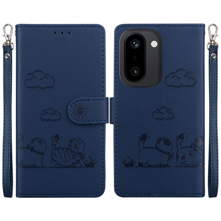 Cute Cats RFID Leather Phone Case, For OnePlus Nord 6 5G / Turbo 6 / Turbo 6V, For OnePlus 15R / Ace 6 / Ace 6T, For OnePlus Ace 5 Ultra / Nord 5 5G, For OnePlus Ace 5 Racing / Nord CE5