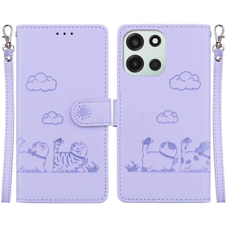 Cute Cats RFID Leather Phone Case, For OnePlus Nord 6 5G / Turbo 6 / Turbo 6V, For OnePlus 15R / Ace 6 / Ace 6T, For OnePlus Ace 5 Ultra / Nord 5 5G, For OnePlus Ace 5 Racing / Nord CE5
