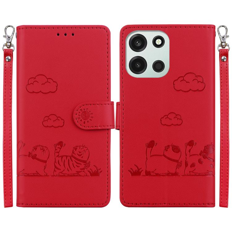 Cute Cats RFID Leather Phone Case, For OnePlus Nord 6 5G / Turbo 6 / Turbo 6V, For OnePlus 15R / Ace 6 / Ace 6T, For OnePlus Ace 5 Ultra / Nord 5 5G, For OnePlus Ace 5 Racing / Nord CE5