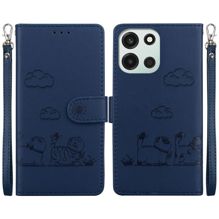 Cute Cats RFID Leather Phone Case, For OnePlus Nord 6 5G / Turbo 6 / Turbo 6V, For OnePlus 15R / Ace 6 / Ace 6T, For OnePlus Ace 5 Ultra / Nord 5 5G, For OnePlus Ace 5 Racing / Nord CE5