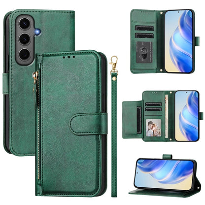Multi-Card Slots Zipper Wallet Leather Phone Case, For Galaxy S25 Ultra 5G, For Galaxy S24 FE 5G, For Galaxy S24 Ultra 5G, For Galaxy S24+ 5G