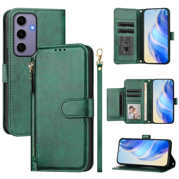 Multi-Card Slots Zipper Wallet Leather Phone Case, For Galaxy S24 5G, For Galaxy S23 FE 5G, For Galaxy S23 Ultra 5G, For Galaxy S23+ 5G