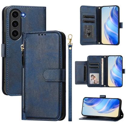 Multi-Card Slots Zipper Wallet Leather Phone Case, For Galaxy S24 5G, For Galaxy S23 FE 5G, For Galaxy S23 Ultra 5G, For Galaxy S23+ 5G