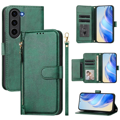 Multi-Card Slots Zipper Wallet Leather Phone Case, For Galaxy S24 5G, For Galaxy S23 FE 5G, For Galaxy S23 Ultra 5G, For Galaxy S23+ 5G