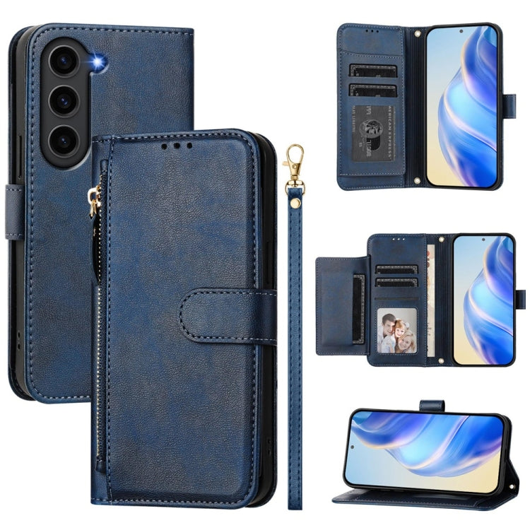 Multi-Card Slots Zipper Wallet Leather Phone Case, For Galaxy S24 5G, For Galaxy S23 FE 5G, For Galaxy S23 Ultra 5G, For Galaxy S23+ 5G