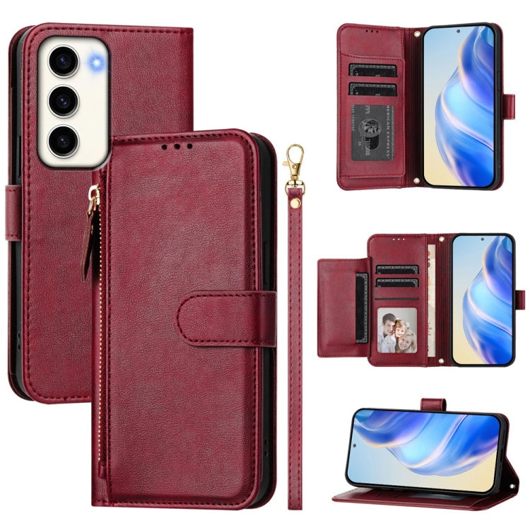 Multi-Card Slots Zipper Wallet Leather Phone Case, For Galaxy S23 5G, For Galaxy S22 Ultra 5G, For Galaxy S22+ 5G, For Galaxy S22 5G