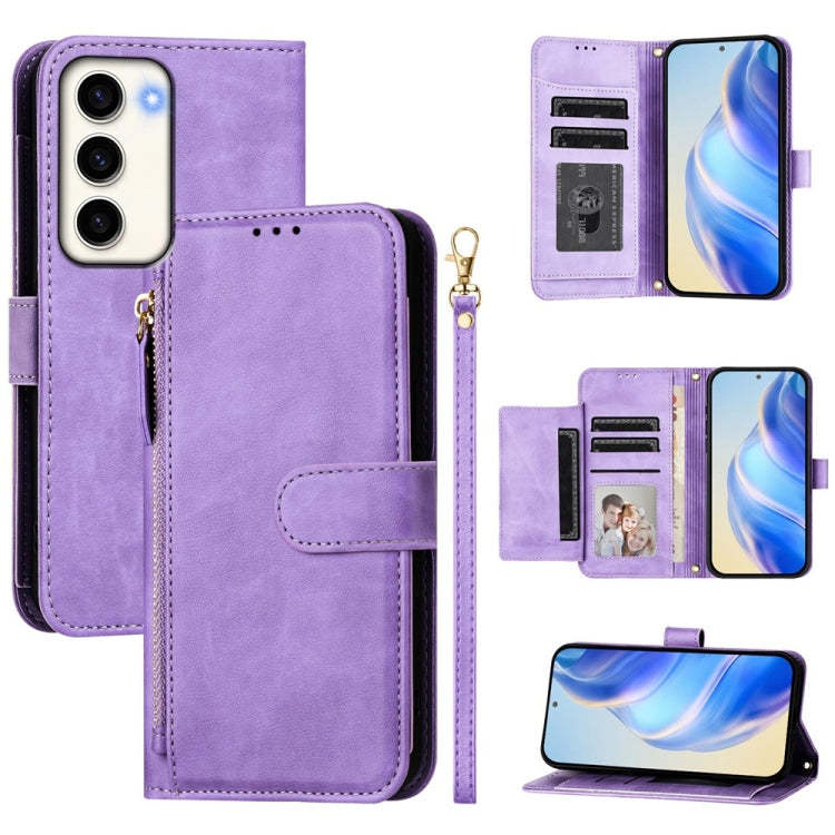 Multi-Card Slots Zipper Wallet Leather Phone Case, For Galaxy S23 5G, For Galaxy S22 Ultra 5G, For Galaxy S22+ 5G, For Galaxy S22 5G