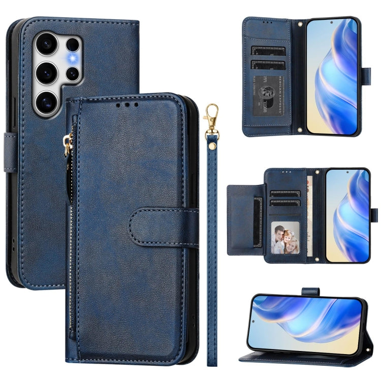 Multi-Card Slots Zipper Wallet Leather Phone Case, For Samsung Galaxy S25 Edge 5G, For Samsung Galaxy S25 5G, For Samsung Galaxy S25+ 5G, For Samsung Galaxy S25 Ultra 5G