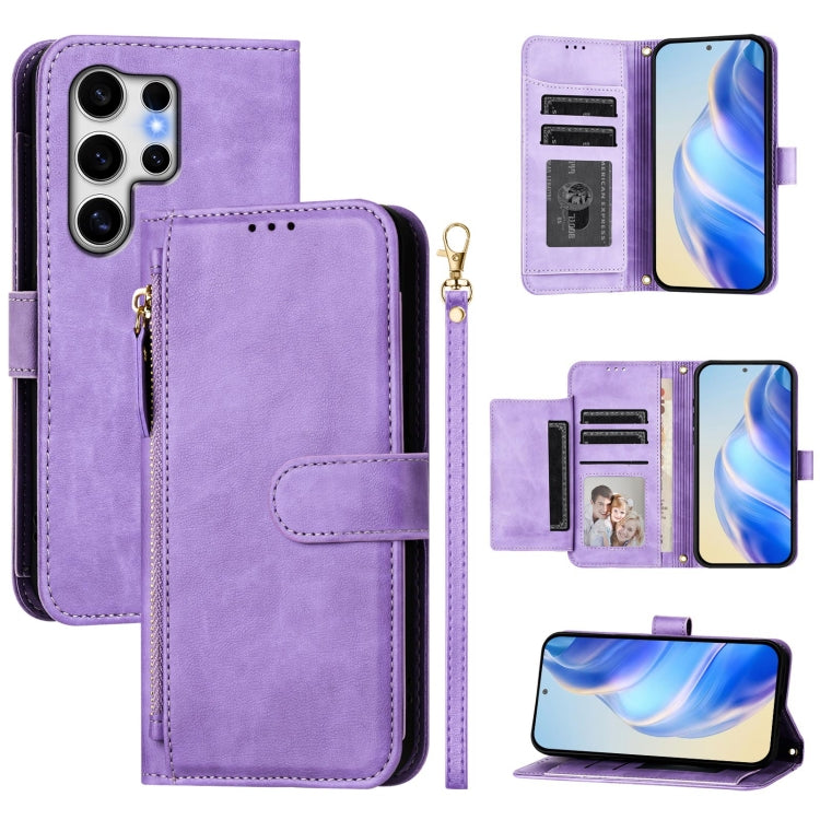 Multi-Card Slots Zipper Wallet Leather Phone Case, For Samsung Galaxy S25 Edge 5G, For Samsung Galaxy S25 5G, For Samsung Galaxy S25+ 5G, For Samsung Galaxy S25 Ultra 5G