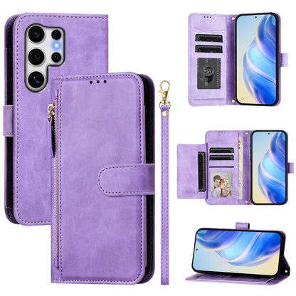 Multi-Card Slots Zipper Wallet Leather Phone Case, For Samsung Galaxy S25 Edge 5G, For Samsung Galaxy S25 5G, For Samsung Galaxy S25+ 5G, For Samsung Galaxy S25 Ultra 5G