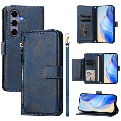 Multi-Card Slots Zipper Wallet Leather Phone Case, For Galaxy S26 5G, For Galaxy S25 Edge 5G, For Galaxy S25 5G, For Galaxy S25+ 5G