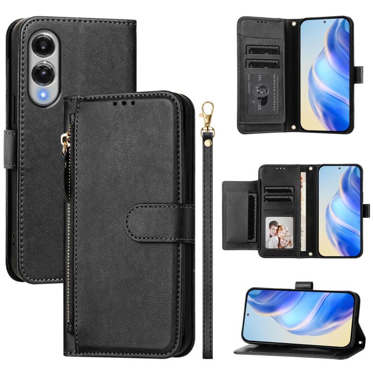 Multi-Card Slots Zipper Wallet Leather Phone Case, For Galaxy S26 5G, For Galaxy S25 Edge 5G, For Galaxy S25 5G, For Galaxy S25+ 5G