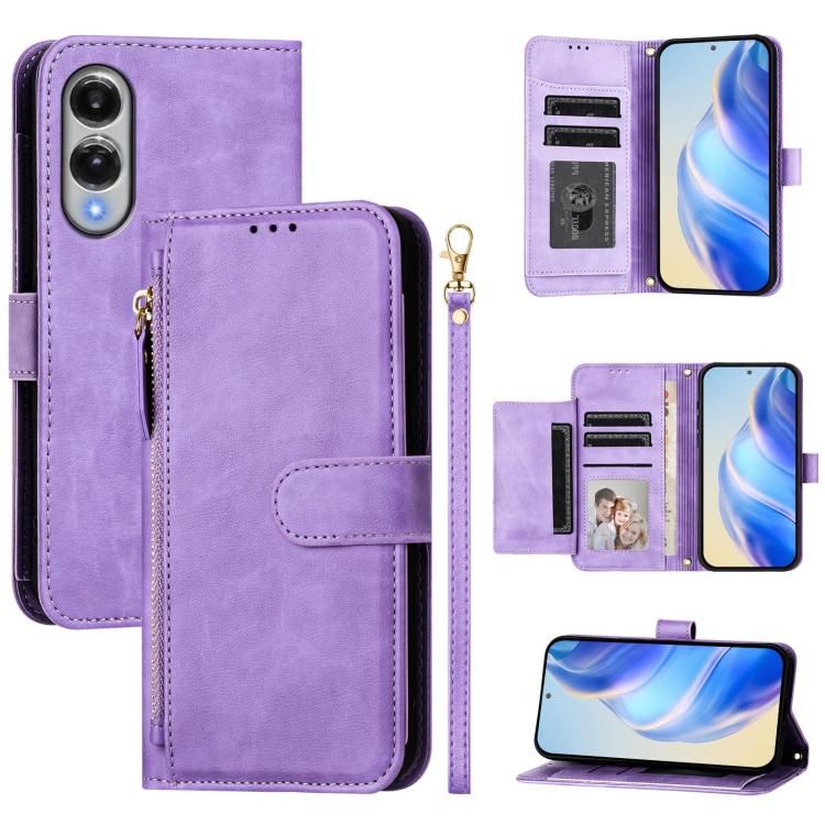 Multi-Card Slots Zipper Wallet Leather Phone Case, For Galaxy S26 5G, For Galaxy S25 Edge 5G, For Galaxy S25 5G, For Galaxy S25+ 5G