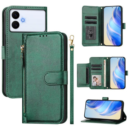 Multi-Card Slots Zipper Wallet Leather Phone Case, For Galaxy S26 FE 5G, For Galaxy S26+ 5G, For Galaxy S26 Edge 5G, For Galaxy S26 Ultra 5G