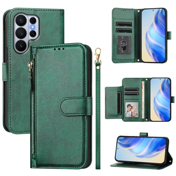 Multi-Card Slots Zipper Wallet Leather Phone Case, For Samsung Galaxy S26+ 5G, For Samsung Galaxy S26 Edge 5G, For Samsung Galaxy S26 Ultra 5G, For Samsung Galaxy S26 5G