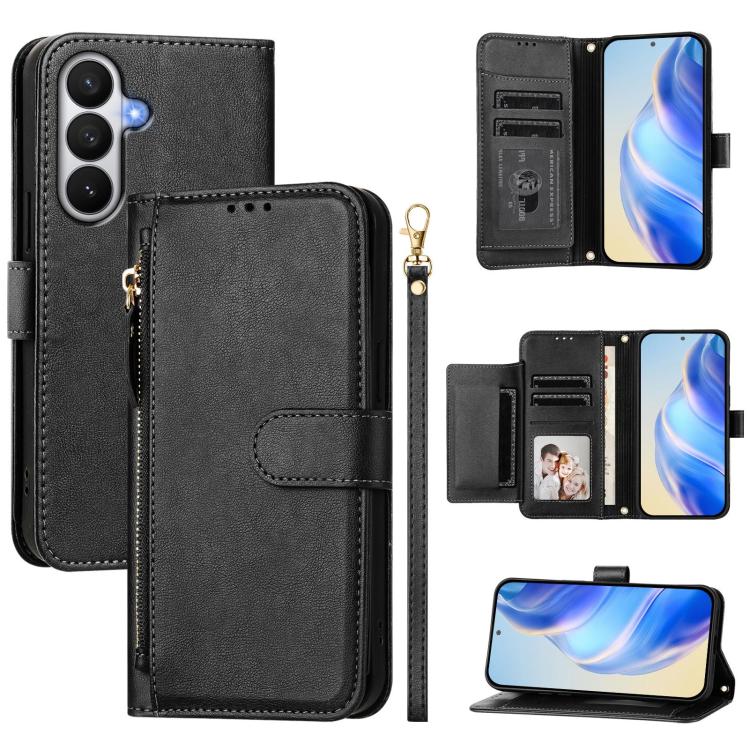 Multi-Card Slots Zipper Wallet Leather Phone Case, For Samsung Galaxy S26+ 5G, For Samsung Galaxy S26 Edge 5G, For Samsung Galaxy S26 Ultra 5G, For Samsung Galaxy S26 5G
