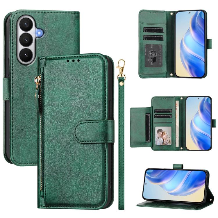 Multi-Card Slots Zipper Wallet Leather Phone Case, For Samsung Galaxy S26+ 5G, For Samsung Galaxy S26 Edge 5G, For Samsung Galaxy S26 Ultra 5G, For Samsung Galaxy S26 5G