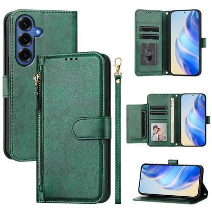 Multi-Card Slots Zipper Wallet Leather Phone Case, For Galaxy S26 FE 5G, For Galaxy S26+ 5G, For Galaxy S26 Edge 5G, For Galaxy S26 Ultra 5G