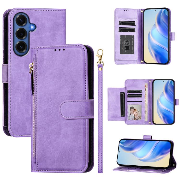 Multi-Card Slots Zipper Wallet Leather Phone Case, For Samsung Galaxy S26+ 5G, For Samsung Galaxy S26 Edge 5G, For Samsung Galaxy S26 Ultra 5G, For Samsung Galaxy S26 5G