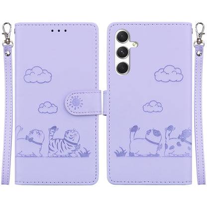 Cute Cats RFID Leather Phone Case, For Samsung Galaxy S24 5G, For Samsung Galaxy S23 FE 5G, For Samsung Galaxy S23 Ultra 5G, For Samsung Galaxy S23+ 5G