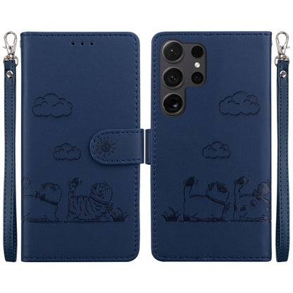 Cute Cats RFID Leather Phone Case, For Samsung Galaxy S25+ 5G, For Samsung Galaxy S25 Ultra 5G, For Samsung Galaxy S24 FE 5G, For Samsung Galaxy S24 Ultra 5G
