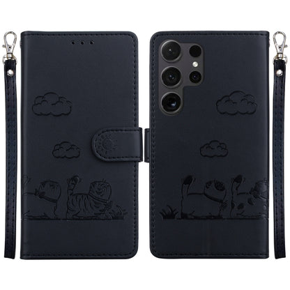 Cute Cats RFID Leather Phone Case, For Samsung Galaxy S25+ 5G, For Samsung Galaxy S25 Ultra 5G, For Samsung Galaxy S24 FE 5G, For Samsung Galaxy S24 Ultra 5G