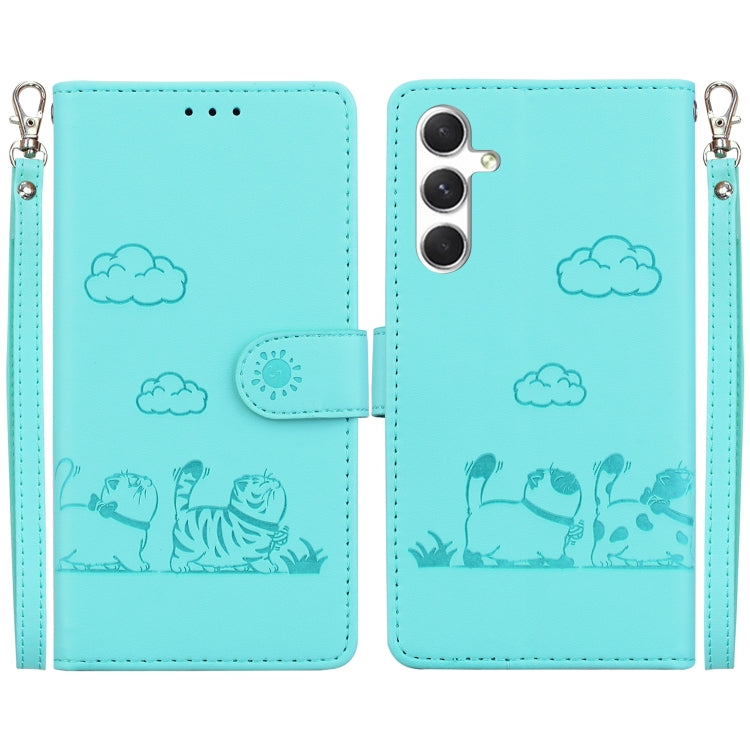 Cute Cats RFID Leather Phone Case, For Samsung Galaxy S24 5G, For Samsung Galaxy S23 FE 5G, For Samsung Galaxy S23 Ultra 5G, For Samsung Galaxy S23+ 5G