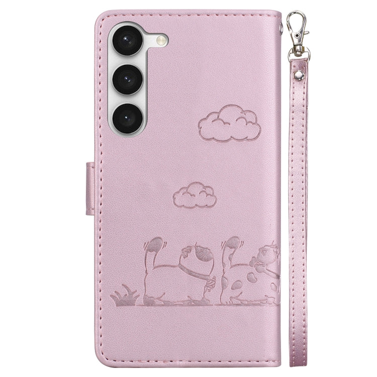 Cute Cats RFID Leather Phone Case, For Samsung Galaxy S23 5G, For Samsung Galaxy S20 FE, For Samsung Galaxy S22 Ultra 5G, For Samsung Galaxy S22+ 5G