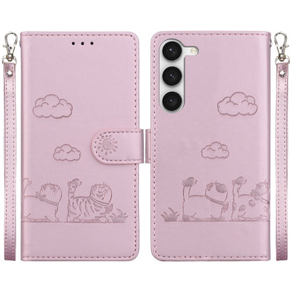 Cute Cats RFID Leather Phone Case, For Samsung Galaxy S23 5G, For Samsung Galaxy S20 FE, For Samsung Galaxy S22 Ultra 5G, For Samsung Galaxy S22+ 5G