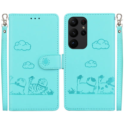 Cute Cats RFID Leather Phone Case, For Samsung Galaxy S24 5G, For Samsung Galaxy S23 FE 5G, For Samsung Galaxy S23 Ultra 5G, For Samsung Galaxy S23+ 5G