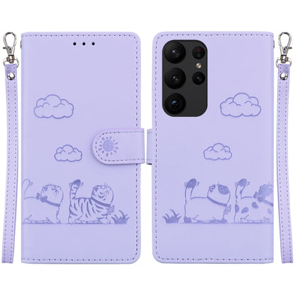 Cute Cats RFID Leather Phone Case, For Samsung Galaxy S24 5G, For Samsung Galaxy S23 FE 5G, For Samsung Galaxy S23 Ultra 5G, For Samsung Galaxy S23+ 5G