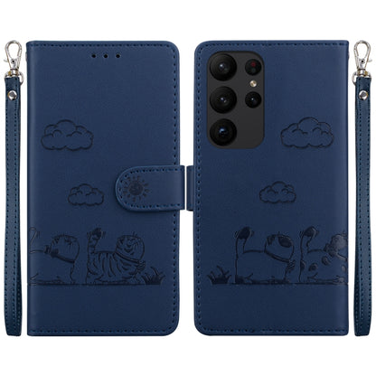Cute Cats RFID Leather Phone Case, For Samsung Galaxy S24 5G, For Samsung Galaxy S23 FE 5G, For Samsung Galaxy S23 Ultra 5G, For Samsung Galaxy S23+ 5G