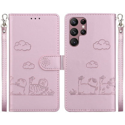 Cute Cats RFID Leather Phone Case, For Samsung Galaxy S23 5G, For Samsung Galaxy S20 FE, For Samsung Galaxy S22 Ultra 5G, For Samsung Galaxy S22+ 5G