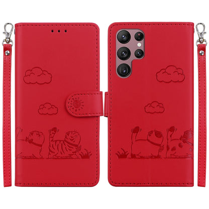 Cute Cats RFID Leather Phone Case, For Samsung Galaxy S23 5G, For Samsung Galaxy S20 FE, For Samsung Galaxy S22 Ultra 5G, For Samsung Galaxy S22+ 5G