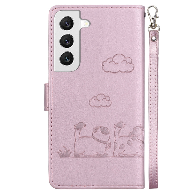Cute Cats RFID Leather Phone Case, For Samsung Galaxy S22 5G, For Samsung Galaxy S21 FE 5G, For Samsung Galaxy S21 5G, For Samsung Galaxy S21+ 5G