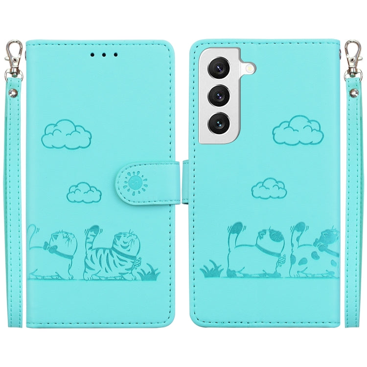 Cute Cats RFID Leather Phone Case, For Samsung Galaxy S23 5G, For Samsung Galaxy S20 FE, For Samsung Galaxy S22 Ultra 5G, For Samsung Galaxy S22+ 5G