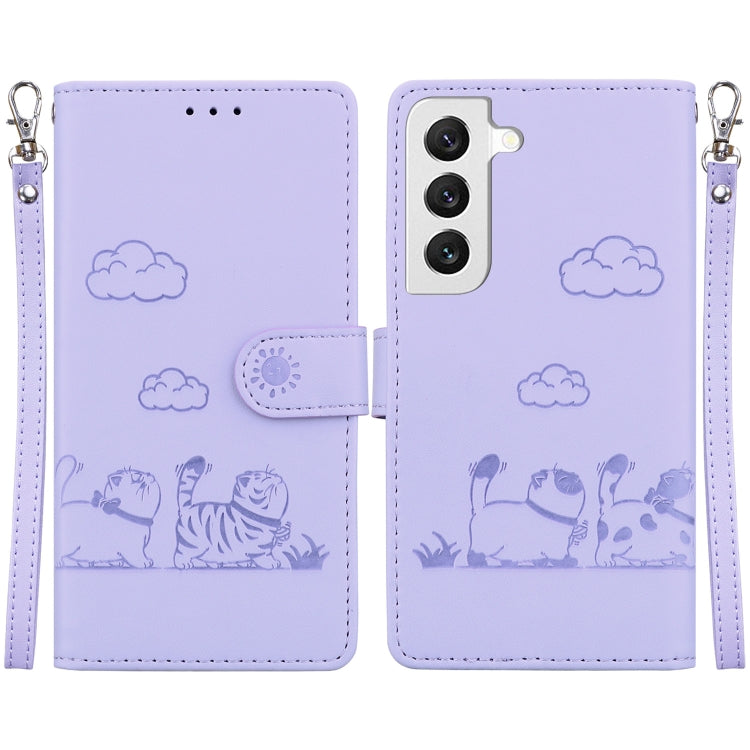 Cute Cats RFID Leather Phone Case, For Samsung Galaxy S23 5G, For Samsung Galaxy S20 FE, For Samsung Galaxy S22 Ultra 5G, For Samsung Galaxy S22+ 5G