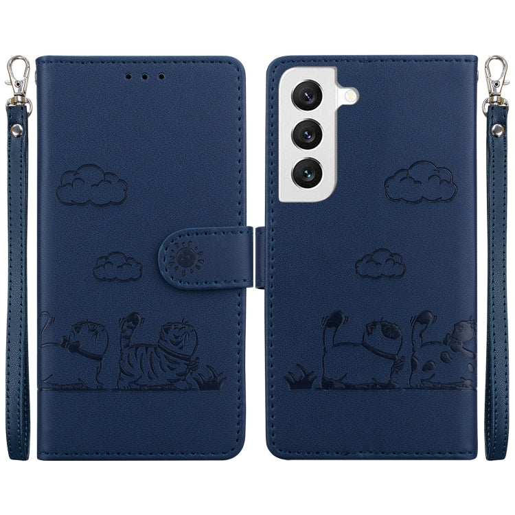 Cute Cats RFID Leather Phone Case, For Samsung Galaxy S23 5G, For Samsung Galaxy S20 FE, For Samsung Galaxy S22 Ultra 5G, For Samsung Galaxy S22+ 5G