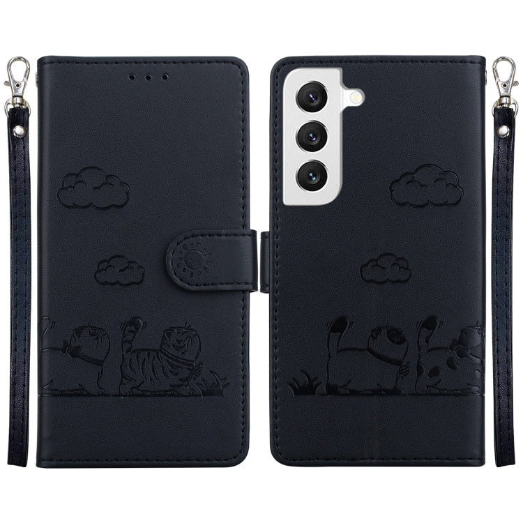 Cute Cats RFID Leather Phone Case, For Samsung Galaxy S23 5G, For Samsung Galaxy S20 FE, For Samsung Galaxy S22 Ultra 5G, For Samsung Galaxy S22+ 5G
