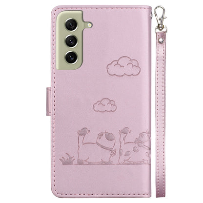 Cute Cats RFID Leather Phone Case, For Samsung Galaxy S21+ 5G, For Samsung Galaxy S21 Ultra 5G